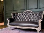 Tobula odinė antikvarinė sofa