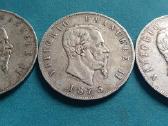 5 liros 1871, 73 ir 1874 m. Italija sidabras - nuotraukos Nr. 2