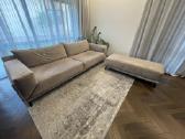 Parduodama veliūrinė sofa su pufu. - nuotraukos Nr. 2