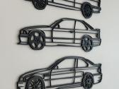 Sienos dekoracija Bmw e30 e36 e46 siluetai - nuotraukos Nr. 2