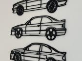 Sienos dekoracija Bmw e30 e36 e46 siluetai - nuotraukos Nr. 3