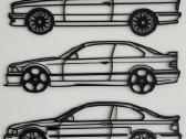 Sienos dekoracija Bmw e30 e36 e46 siluetai - nuotraukos Nr. 4