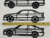 Sienos dekoracija Bmw e30 e36 e46 siluetai - nuotraukos Nr. 6