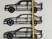 Sienos dekoracija Bmw e30 e36 e46 siluetai - nuotraukos Nr. 7