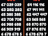 70vnt Gražūs VIP Numeriai 777 30/40€