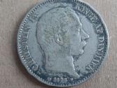 2 kronos 1875 m. Danija sidabras