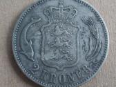 2 kronos 1875 m. Danija sidabras - nuotraukos Nr. 2