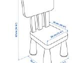 Ikea Mammut rožinės rožės kėdė ir stalas - nuotraukos Nr. 7