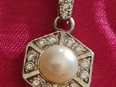 Elegantiškas Art Deco stiliaus vėrinys su perlu - nuotraukos Nr. 6