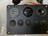 Valdymo skydelis 12v 24v su 5 jungikliais - nuotraukos Nr. 2