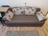 Pilka/ruda Sofa Išskleidžiama