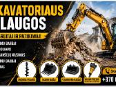 Eskavatoriaus 3t nuoma / Tralo nuoma