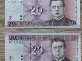 2001 metų 20 litų Aa serija