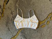 Baltas Ribbed Bralette - nuotraukos Nr. 2