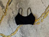 Juodas Ribbed Brallete
