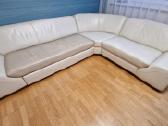 Svetainės odinė sofa-kampas
