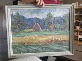 Parduodamas Kazio Naruševičiaus paveikslas „Sodyba