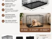 XL sustiprintas metalinis narvas šuniui 106 71 - nuotraukos Nr. 3