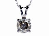 14k aukso pakabukas su natūraliu 1.03 ct briliantu
