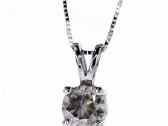 14k aukso pakabukas su natūraliu 1.03 ct briliantu - nuotraukos Nr. 2