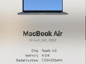MacBook air m2 2023 15 8gb 256gb - nuotraukos Nr. 6