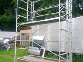 Aliuminis bokštelis 4m aukscio 2,50m ilgio platus