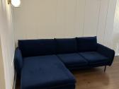 Skandinaviška sofa minkštas kampas
