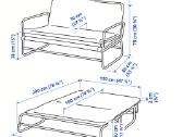 Hammarn Sofa-lova, Knisa tamsiai pilka/juoda - nuotraukos Nr. 3
