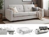 Minkšta sofa/sofa–lova su dėže patalynei „Perona