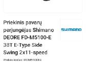 Shimano Deore priekinis begių perjungėjas