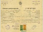 1929 Kauno rabino dvikalbis dokumentas Judaika