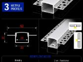 LED aliuminio profiliai 3m pilna komplektacija - nuotraukos Nr. 4