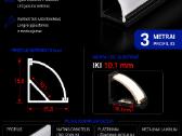 Kampiniai LED profiliai 3m su difuzoriumi Pilnas - nuotraukos Nr. 2