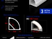 Kampiniai LED profiliai 3m su difuzoriumi Pilnas - nuotraukos Nr. 3