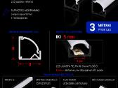 Kampiniai LED profiliai 3m su difuzoriumi Pilnas - nuotraukos Nr. 4
