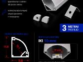 Kampiniai LED profiliai 3m su difuzoriumi Pilnas - nuotraukos Nr. 7