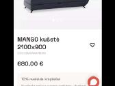 Parduodama Magrės baldų Mango lova - kušetė. - nuotraukos Nr. 6