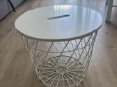 Apvalus baltas Ikea staliukas