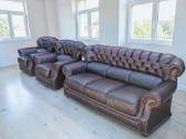 Chesterfield natūralios odos komplektas 3+1+1 - nuotraukos Nr. 6