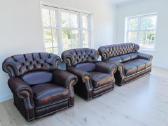 Chesterfield natūralios odos komplektas 3+1+1 - nuotraukos Nr. 7