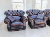 Chesterfield natūralios odos komplektas 3+1+1 - nuotraukos Nr. 12