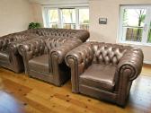 Chesterfield natūralios odos komplektas 3+1+1 - nuotraukos Nr. 15