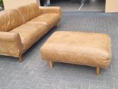 Odinė sofa + pufas"emotions", tikra oda - naudota - nuotraukos Nr. 3