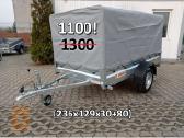 Nauja 2.36m priekaba su 80cm tentu