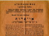1930 Atsišaukimas į gyventojus žydus!