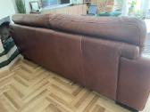 Naudota odinė sofa su pufu - nuotraukos Nr. 2
