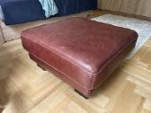 Naudota odinė sofa su pufu - nuotraukos Nr. 3