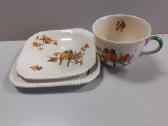 Tarpukario Art Deco Trio Crown Staffordshire 1930m - nuotraukos Nr. 4