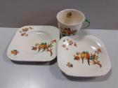 Tarpukario Art Deco Trio Crown Staffordshire 1930m - nuotraukos Nr. 6