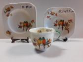 Tarpukario Art Deco Trio Crown Staffordshire 1930m